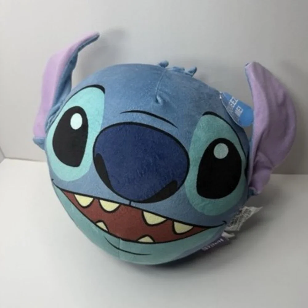 Disney Stitch Pillow Travel Cloud Pillow Plush Squish Face Plush Lilo Stitch NWT